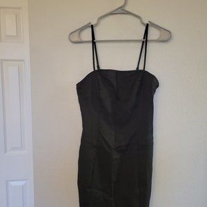 SHEIN Split Hem Form Fitted Slip Dress